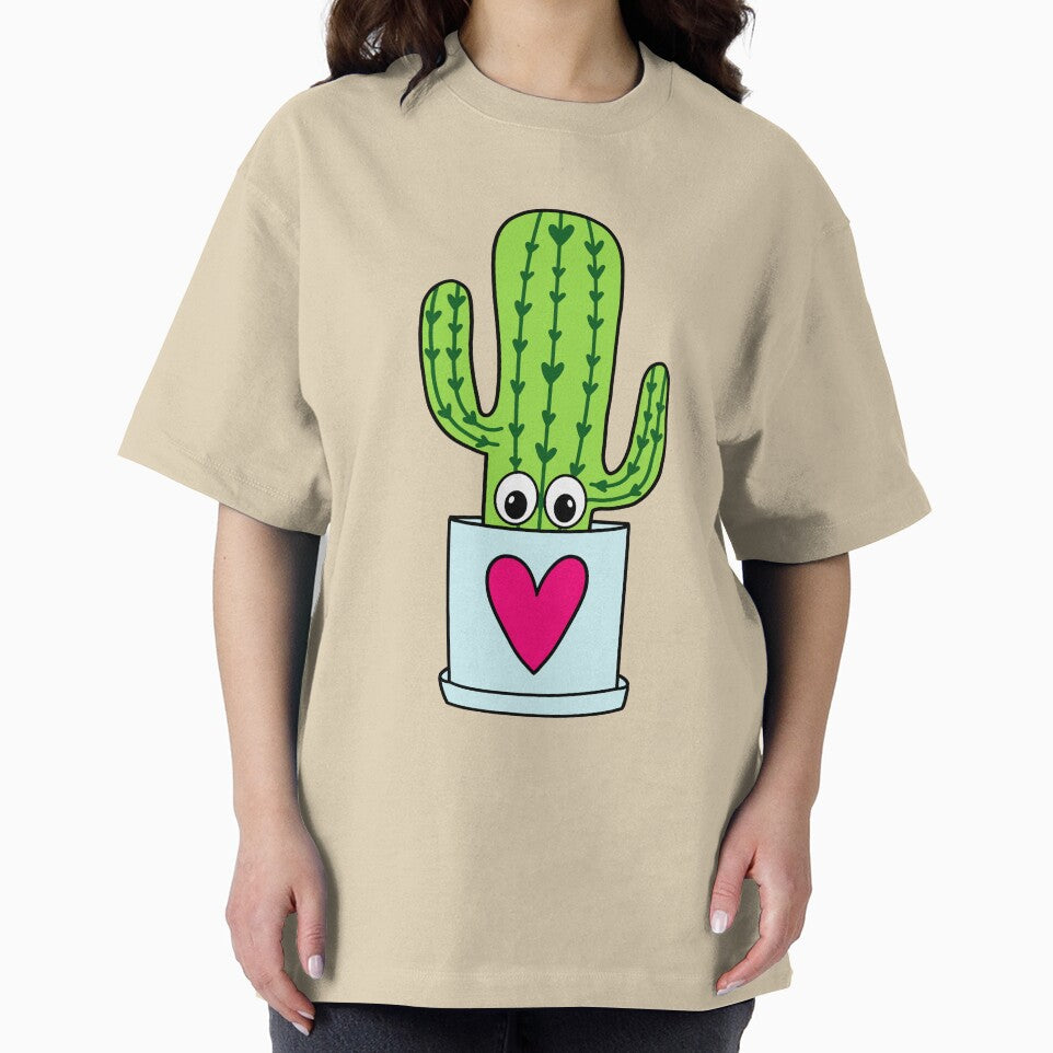 Cute Cactus Design #332: Cute Cactus In A Heart Pot by DreamCactus