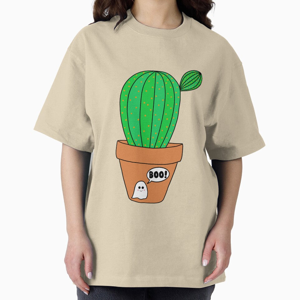 Cute Cactus Design #130: Cute Cactus In Halloween Ghost Terra-Cotta Pot by DreamCactus