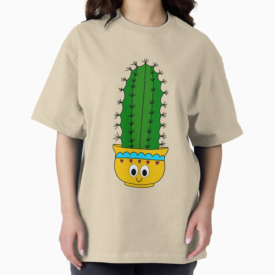 Cute Cactus Design #206: Spiky Cactus In Pretty Bright Pot by DreamCactus