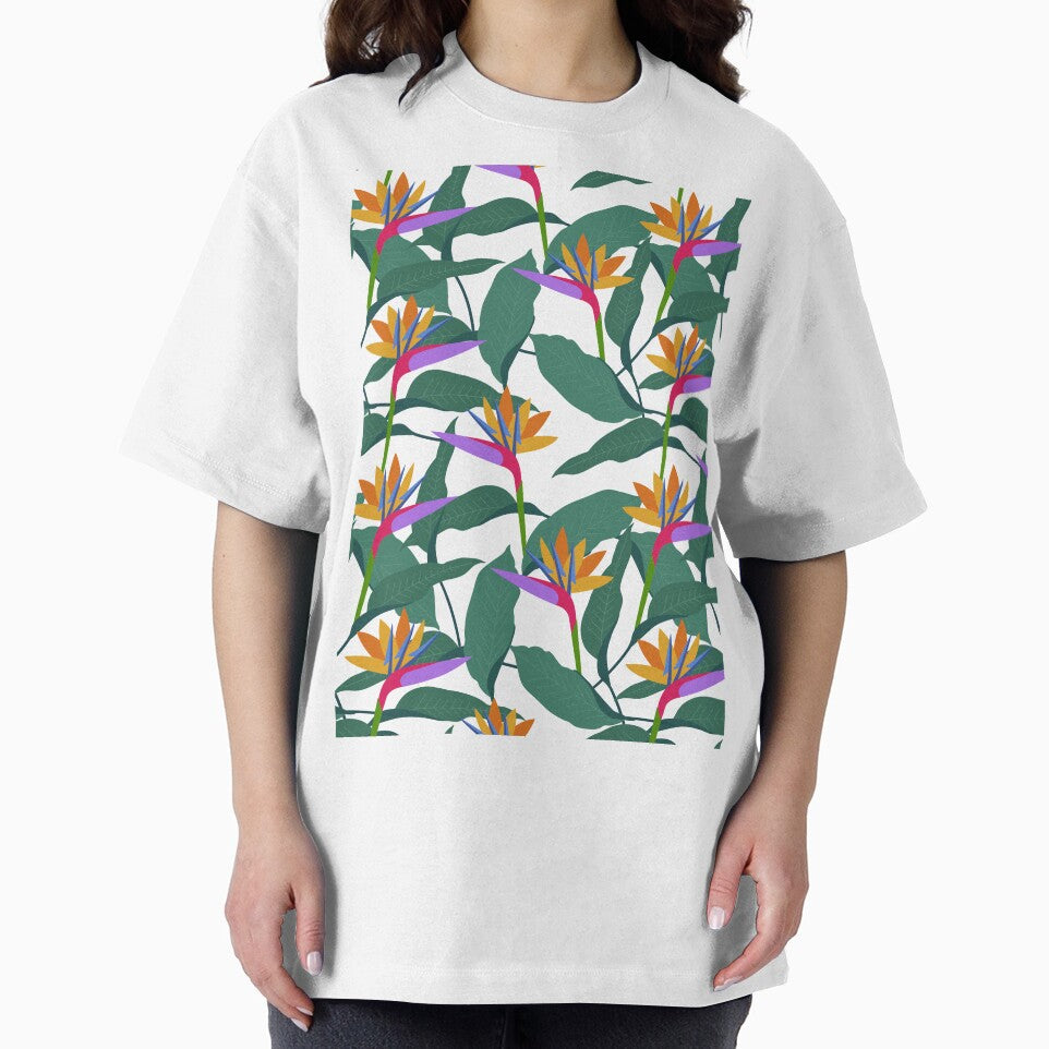 Tropical Bird of Paradise Flowers Pattern by HotHibiscus
