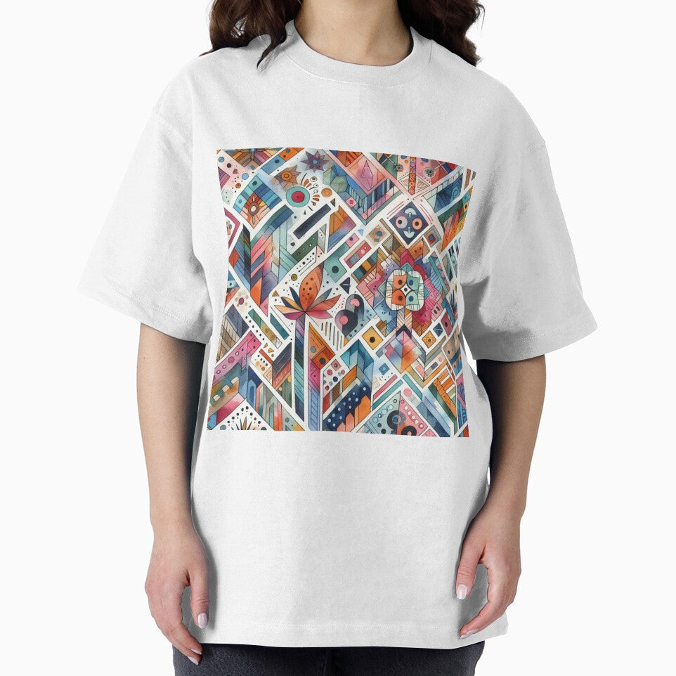 Colorful geometric floral pattern by Dominika Farkašová