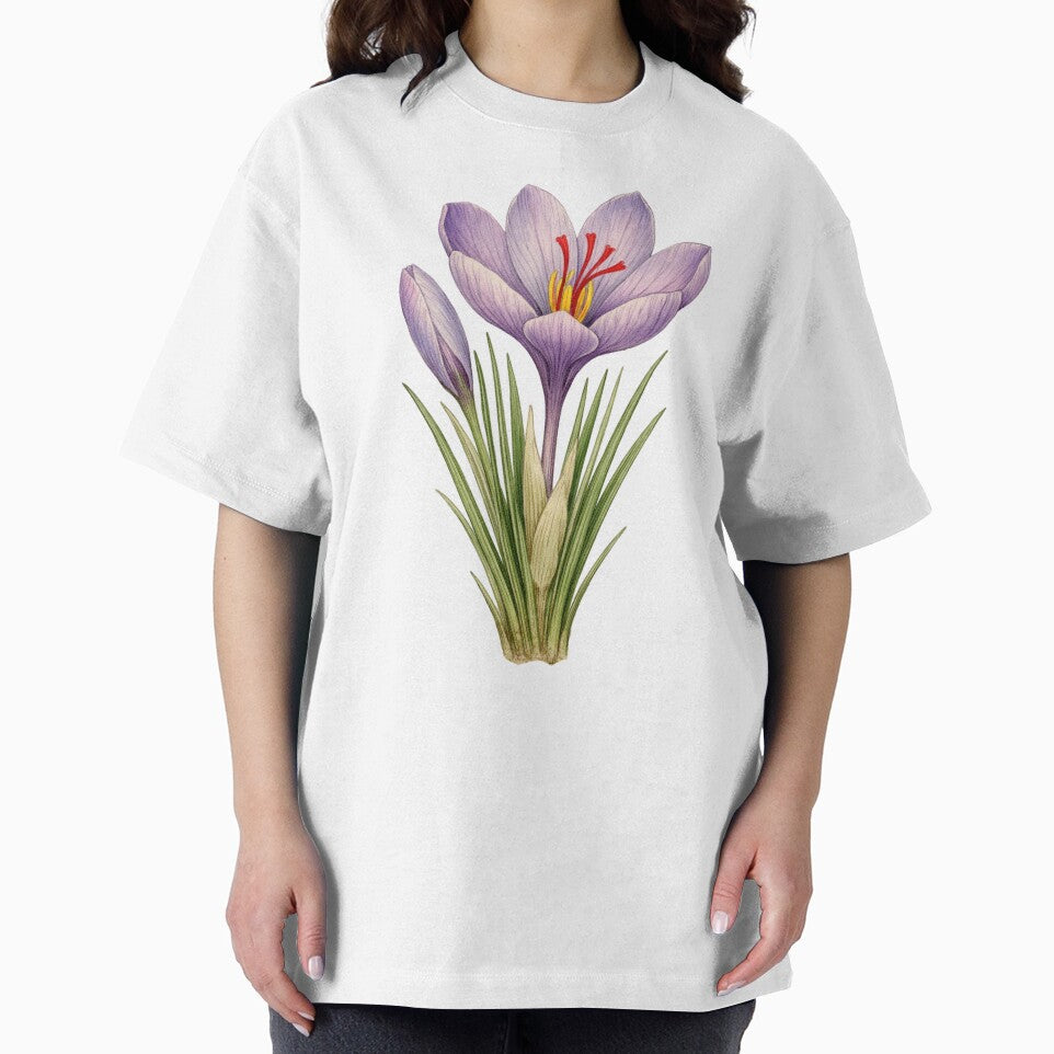 Crocus Sativus Vintage Botanical Print - Saffron Flower Wall Art by Darlin8888