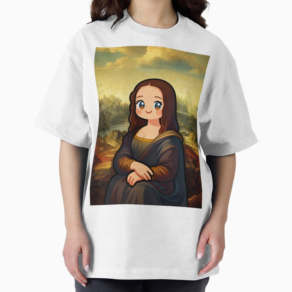 Cartoon Mona Lisa Digital Art Print - Cute Renaissance Revival for Modern Decor by Chibi Masterpieces