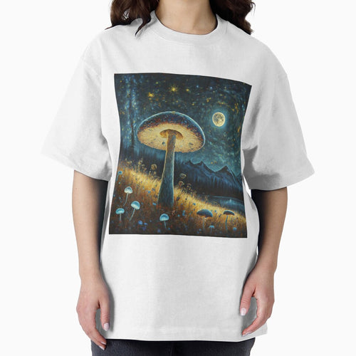 "Moon and mushroom". Cute moon and mushroom Art by Obinne