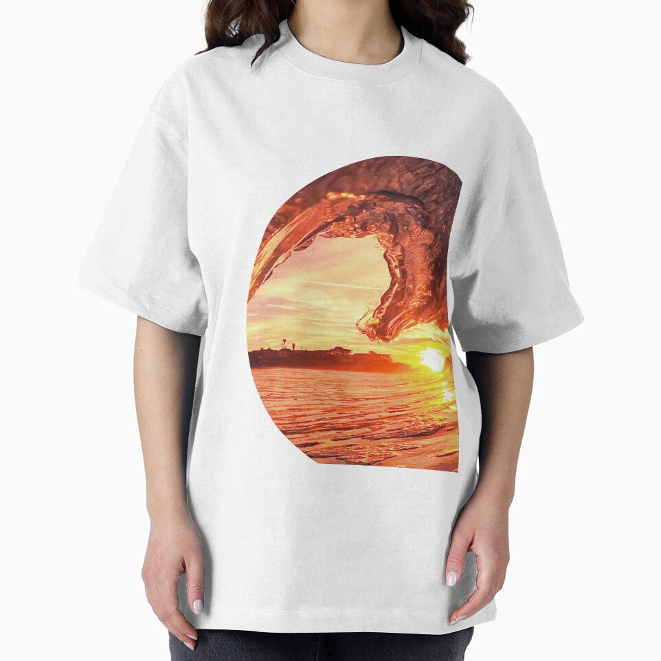 Beach Sunset Waves by Alexandra Rty