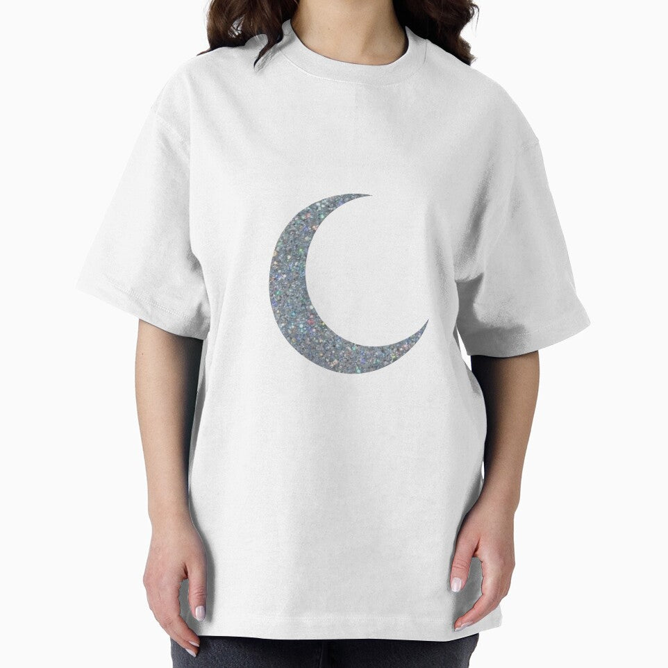 glitter moon phase outline sticker by th3a