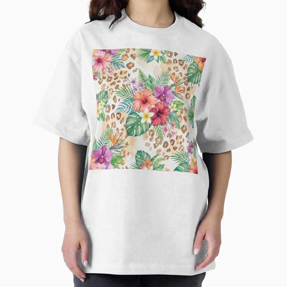 Tropical Floral Leopard Print Pattern by InovArtS