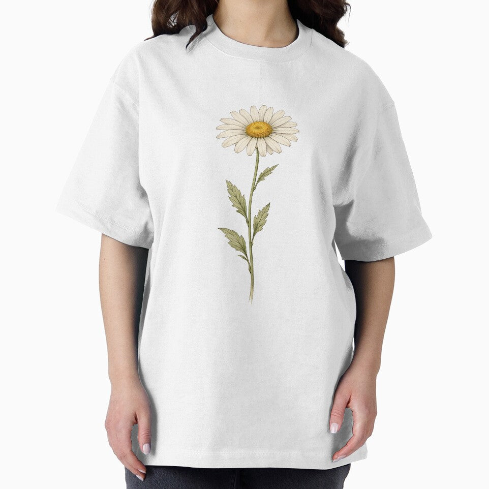 Leucanthemum Vulgare Vintage Botanical Print - Antique Daisy Wall Art by Darlin8888