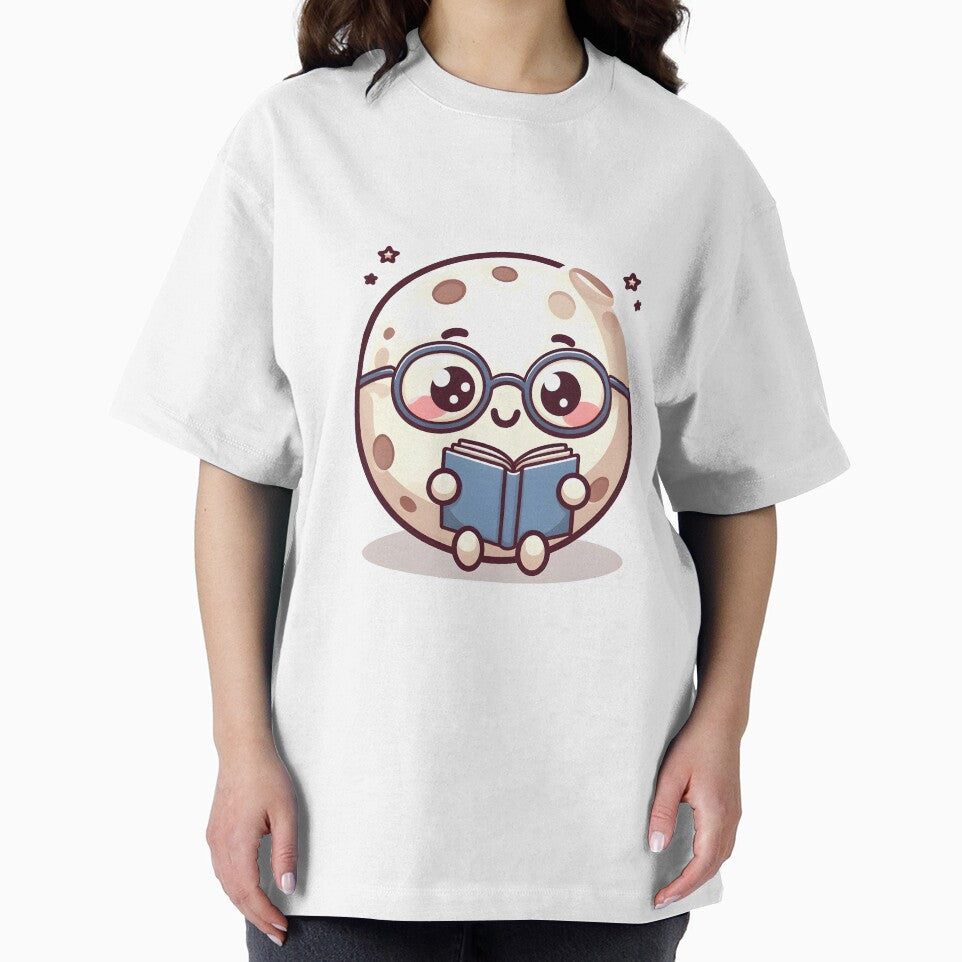 Kawaii Moon With Glasses by CanvasCutie