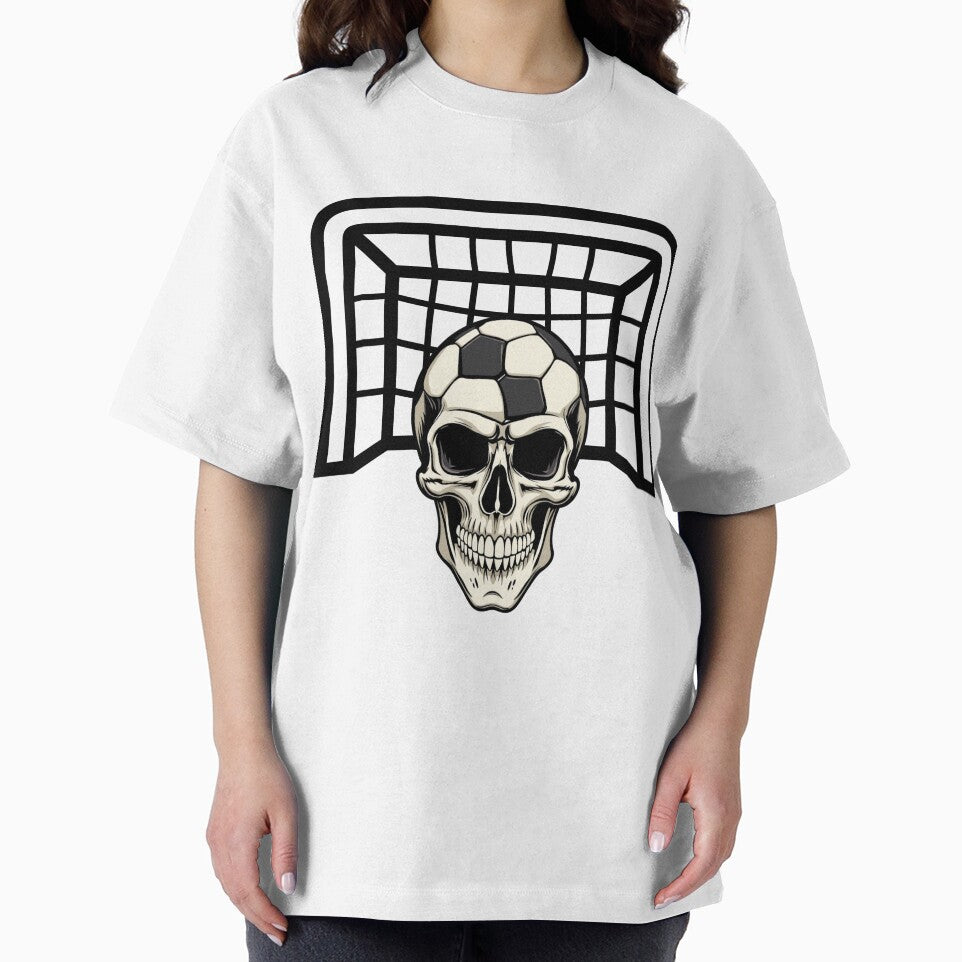 Urban Soccer Skull & Goal Net Illustration by HappySproutArt