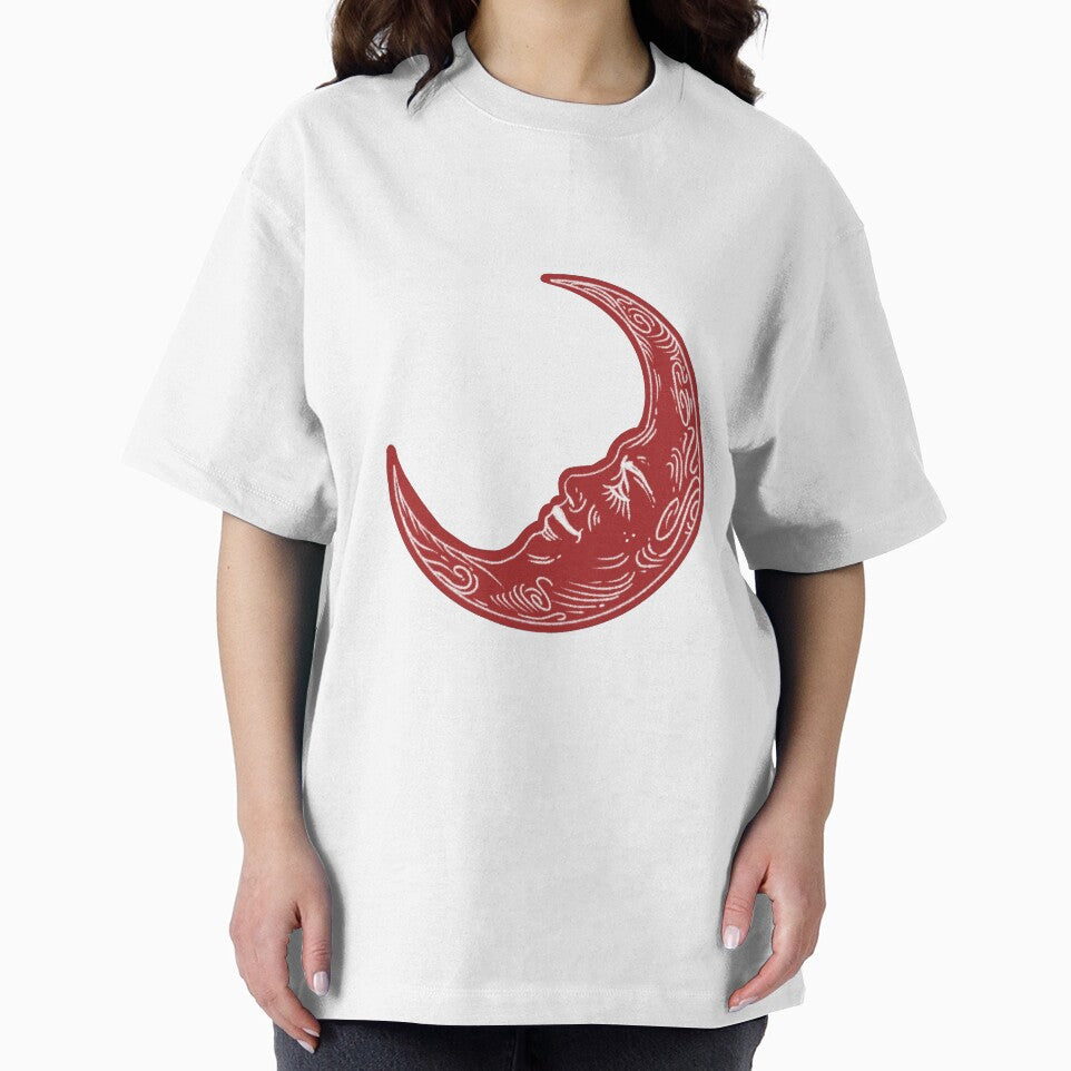 Crescent Sleeping Moon (Red) by artwithkristen