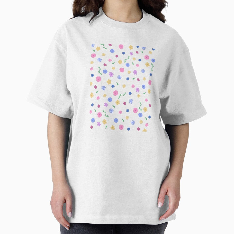 Cute Ditsy Pastel Pink and Blue Floral Print by MagicallyStagey
