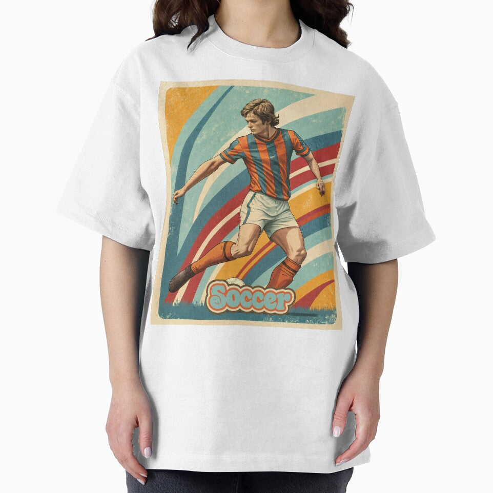 Retro Soccer Power: Vintage Athlete in Motion by ForeverPrintsOK