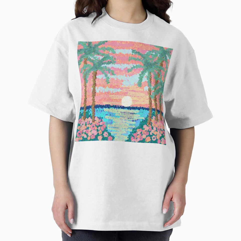 Tropical Sunset- Pointillism Style by PD-Coastal