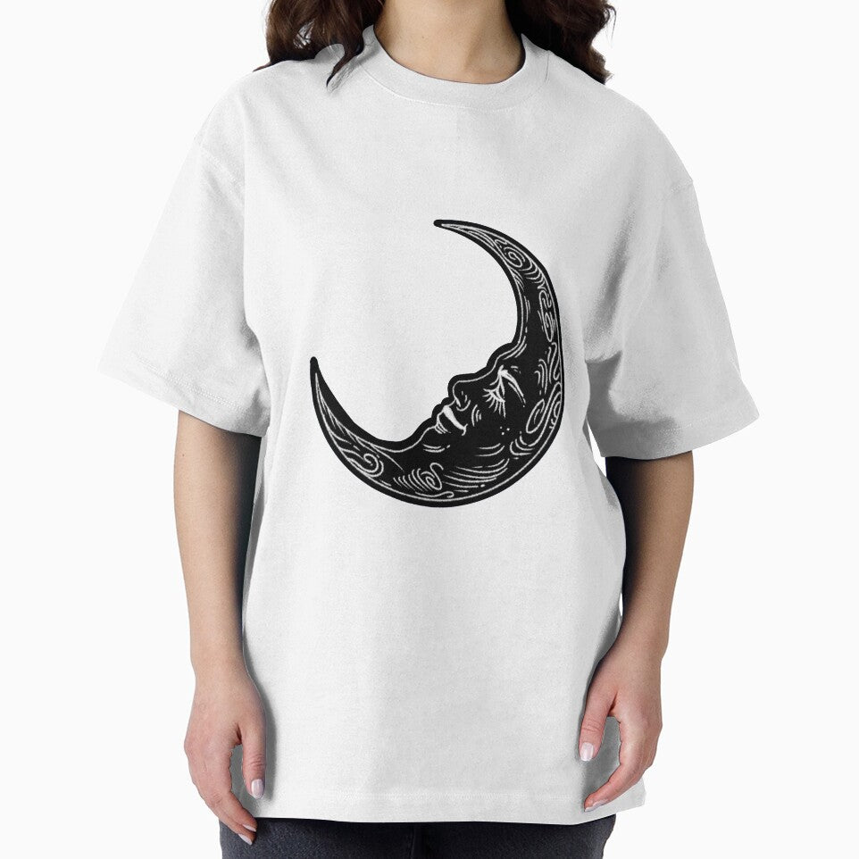 Crescent Sleeping Moon (Black) by artwithkristen