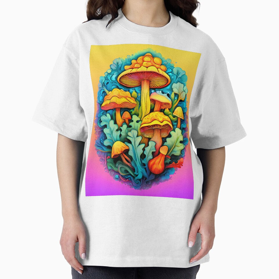 A playful mushroom forest in vibrant colors by Mianku | Für das Leben