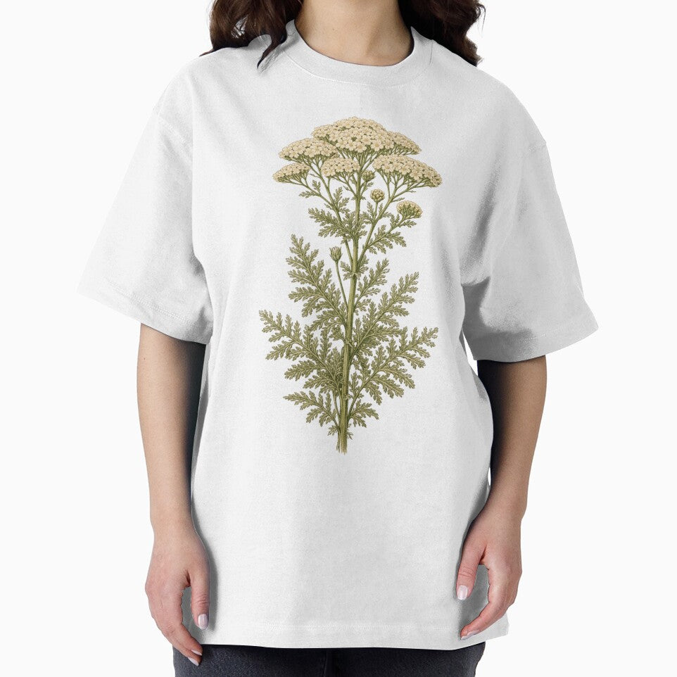 Vintage Yarrow Botanical Illustration - Achillea Millefolium Antique Herb Print by Darlin8888