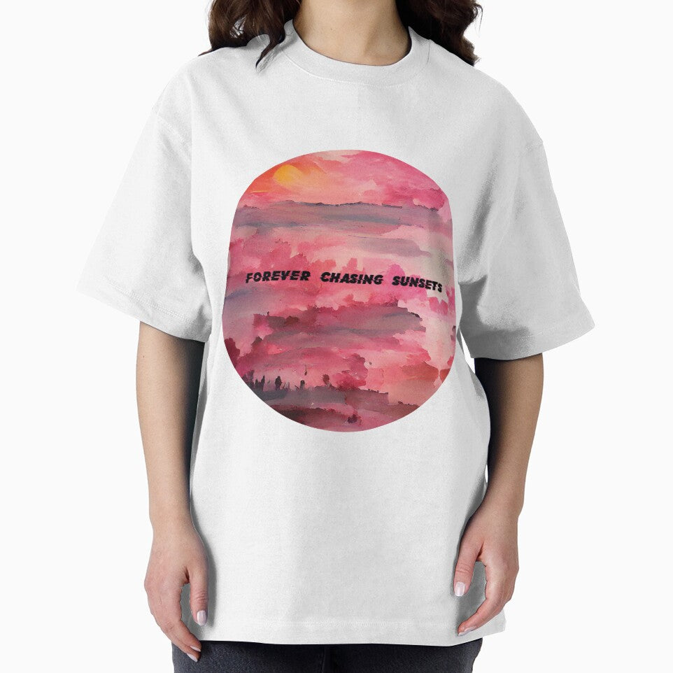 Pink Sunset Painting - Forever Chasing Sunsets by Unaiza Khalid