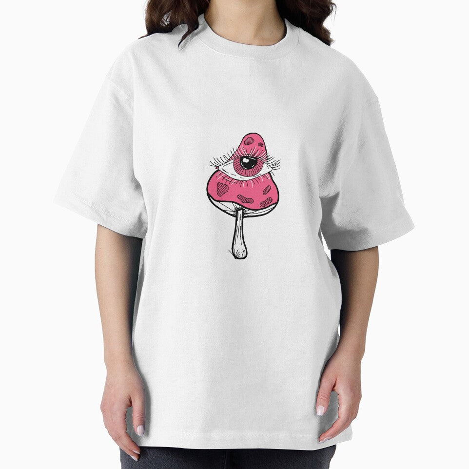 Pink Spotted Mushroom with Eye by NeonPinkTears