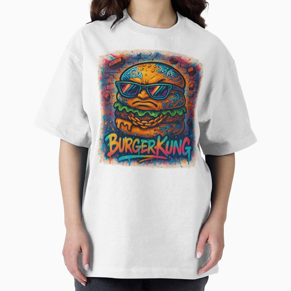 Burger Yakuza Graffiti Art | Gangsta Cheeseburger Urban Mural | BURGER KUNG Street Style Design by NeepDesign