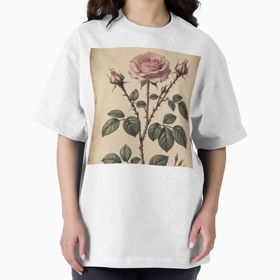 Vintage Rose Botanical Illustration Study by PrimeGens