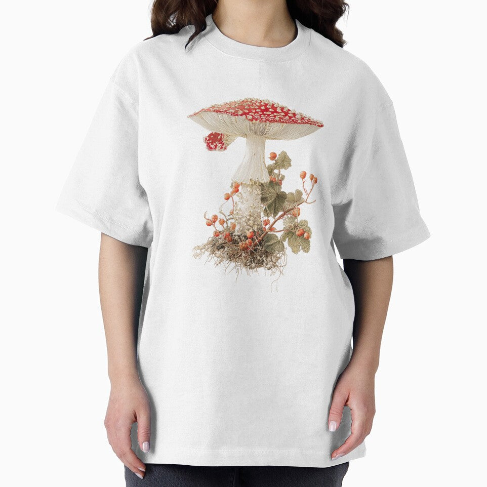 Vintage Mushroom Botanical Print Amanita by ambystomatees