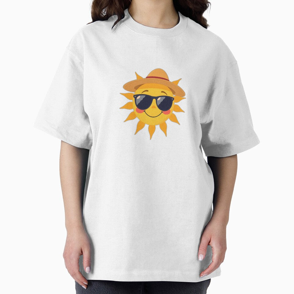 Smiling Sun with Sunglasses and a Straw Hat by allogy