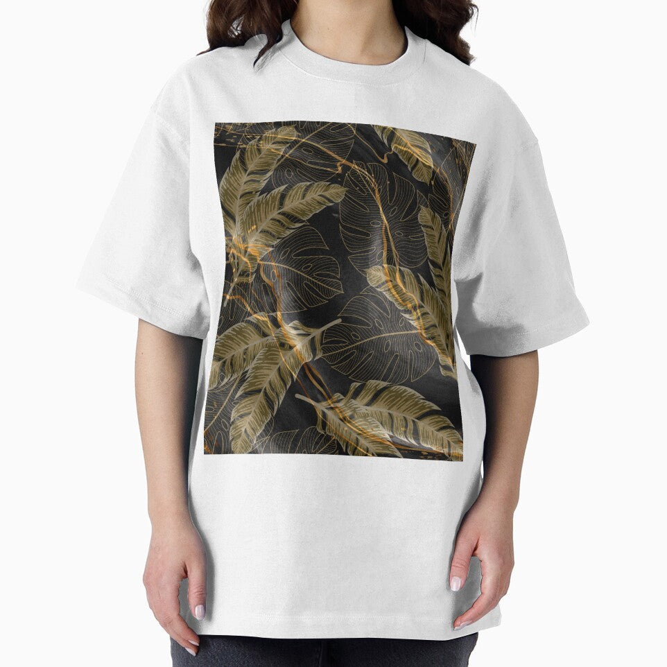 dark gold luxury leaf pattern by Beeroclock