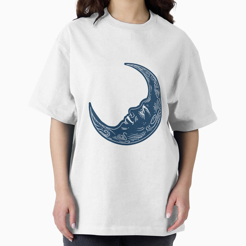 Crescent Sleeping Moon (Blue) by artwithkristen