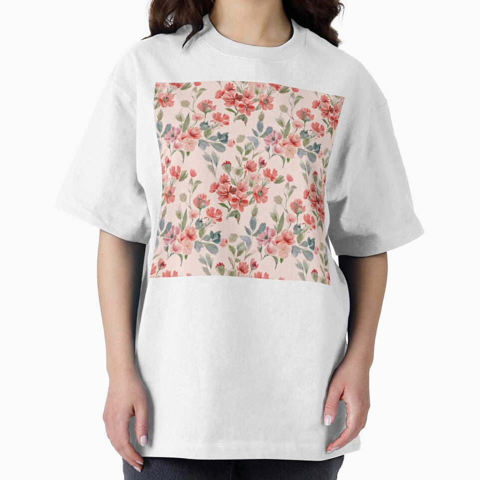 Dusty Pink Botanical Floral Pattern by soft-pop-studio
