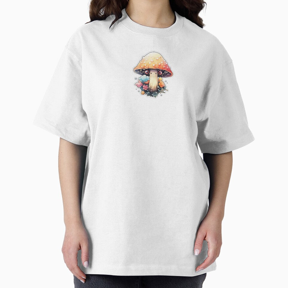 Colourful Manga Mushroom | White Drawing | Happy, Cute, Nature, Kawaii, Woods, Forest by FantasySoul