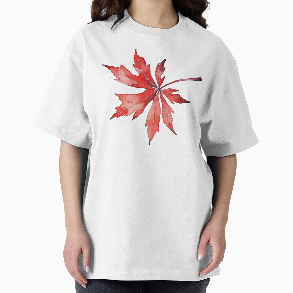 Japanese Maple Red Leaf Watercolor by MoxisWatercolor