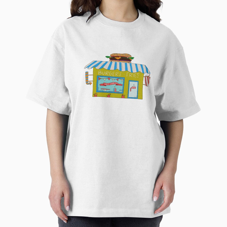 Burger joint cottagecore hand illusrrtion by WildSalmonCraft