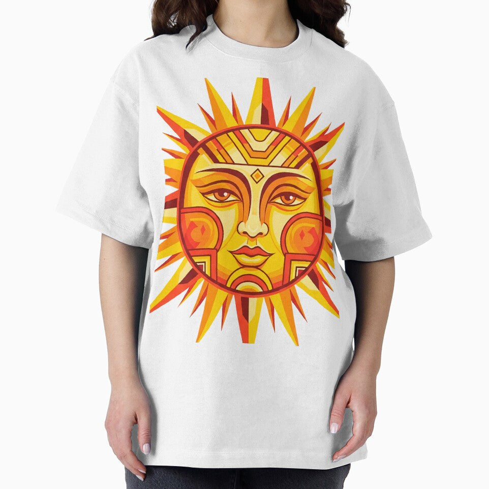 Modern Geometric Sun Illustration – Bold Tribal & Art Deco Design by  Ojo de Lilith