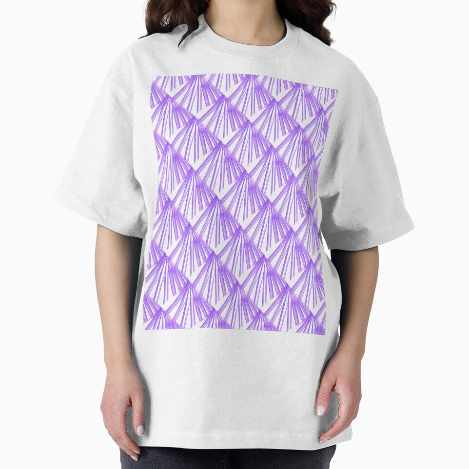 Art Deco Tropical Beach Palm Vacation Purple On White by taiche