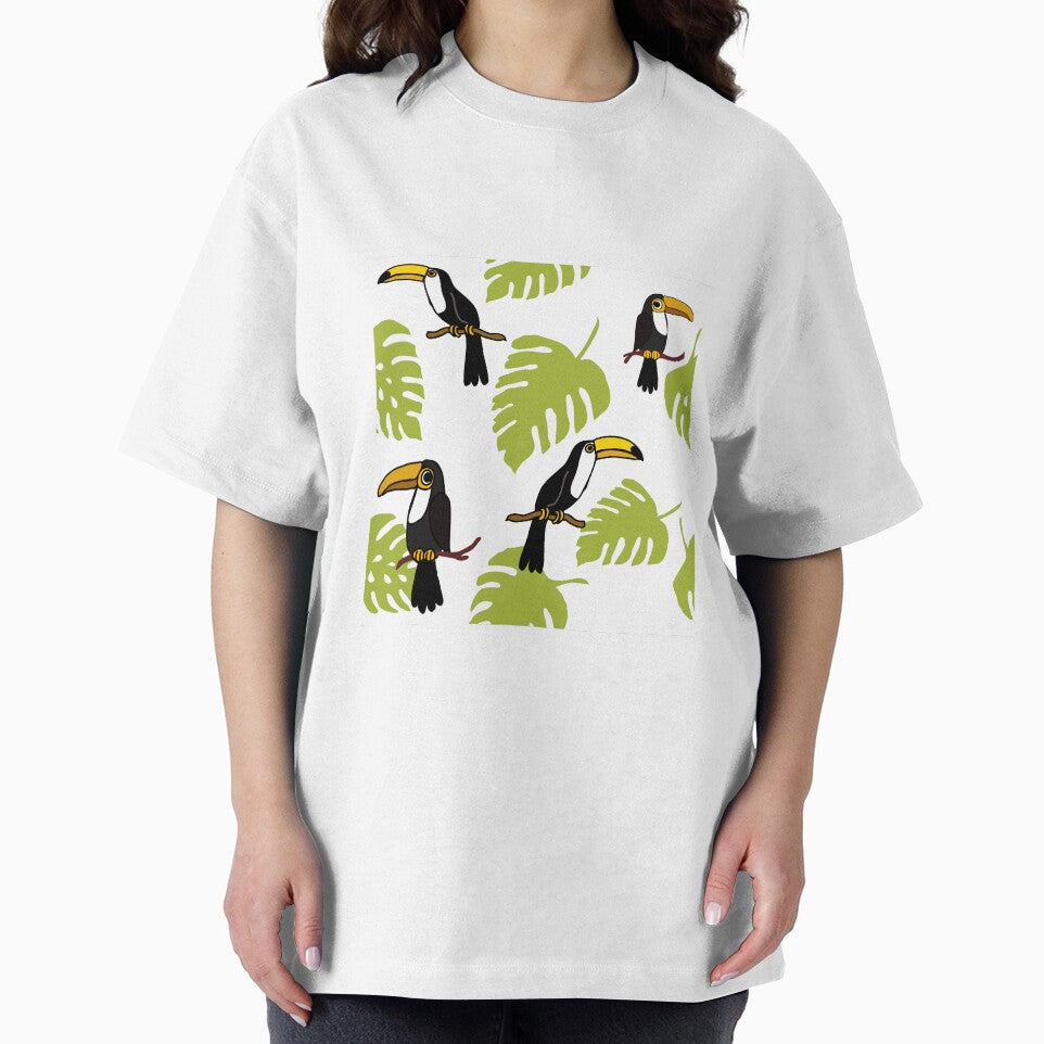 Tucans and tropical leaves, tropical birds by Mandala108