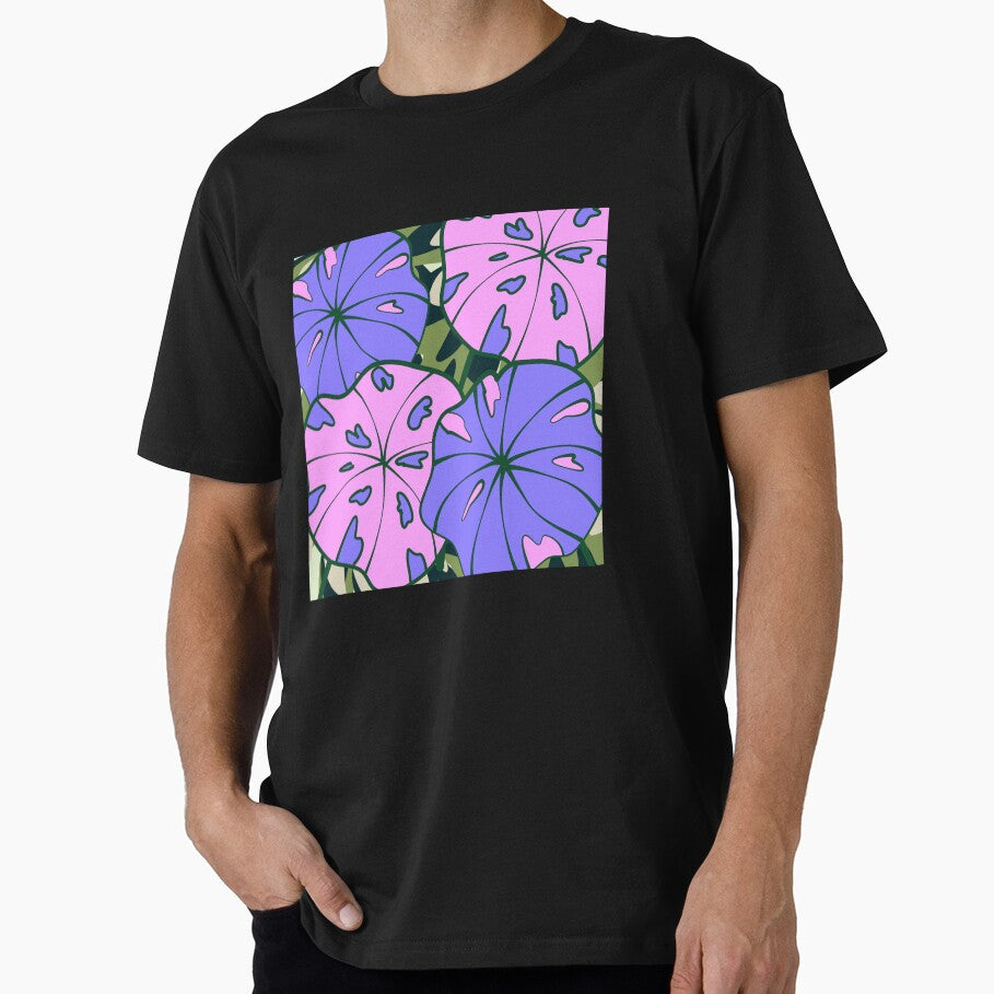 Violet Philodendron Tropical Leaves Pattern by GraphicsClub