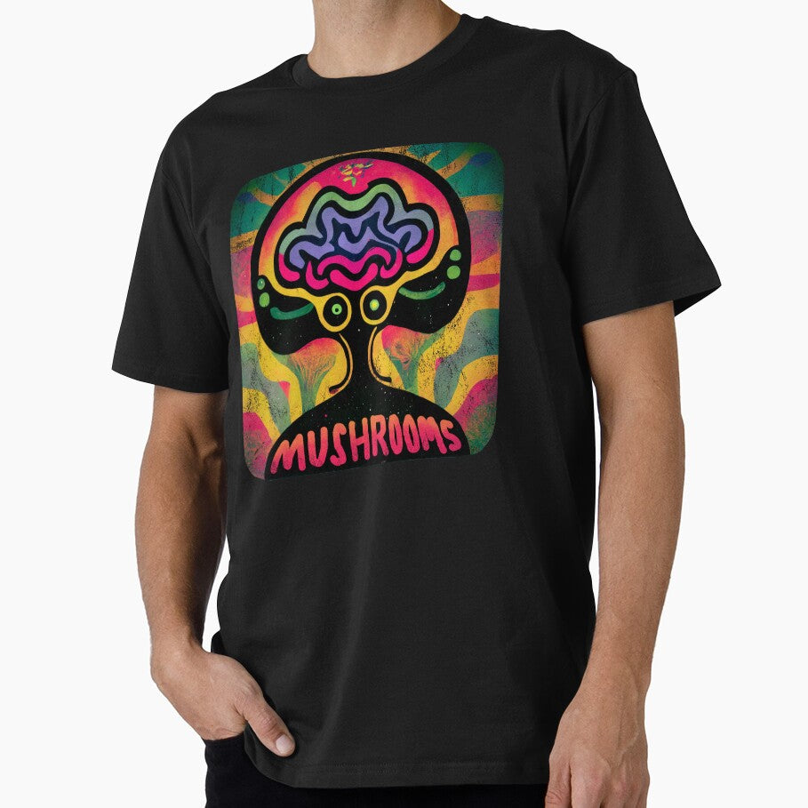 Magic Mushroom Psychedelic Illustration A.I. generated with paint over by Intune