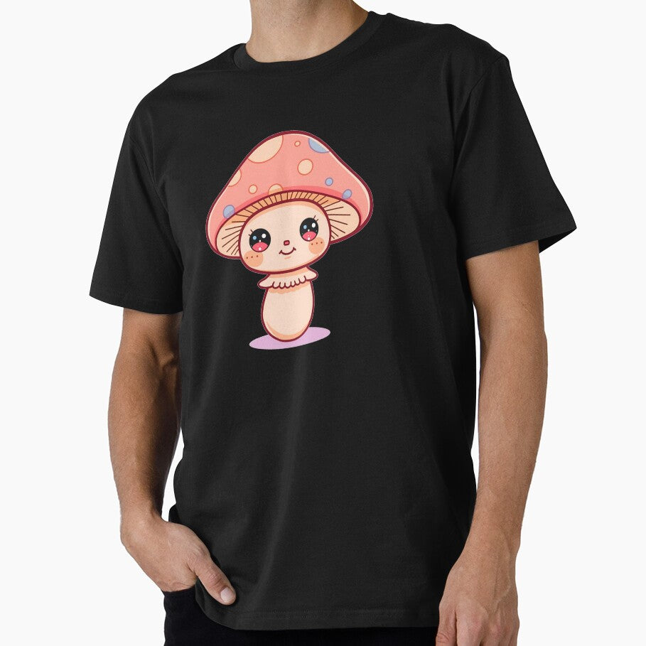 Cute Kawaii Pink Mushroom Sticker | Adorable Cartoon Mushroom Character by simpleyetcanva