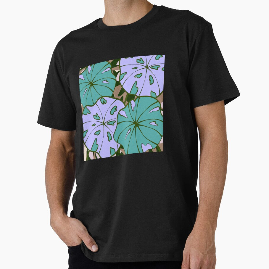 Sea Green Philodendron Tropical Leaves Pattern by GraphicsClub