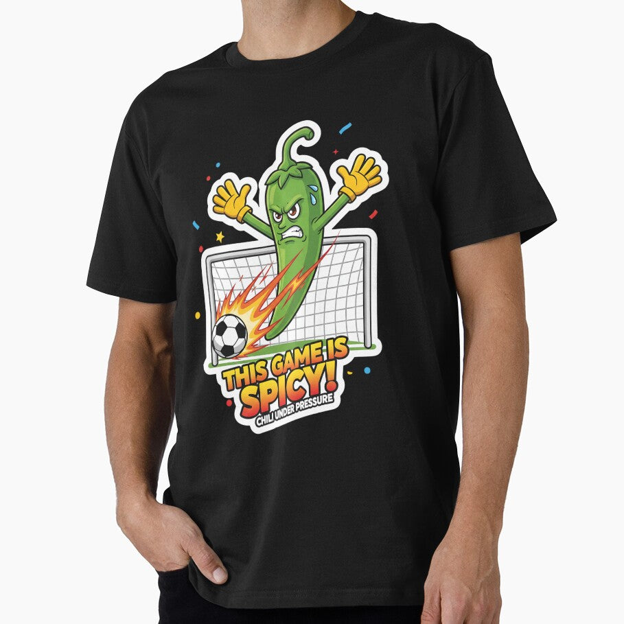This Game is Spicy! Chili Pepper Soccer Mascot by KiddoCavePrints