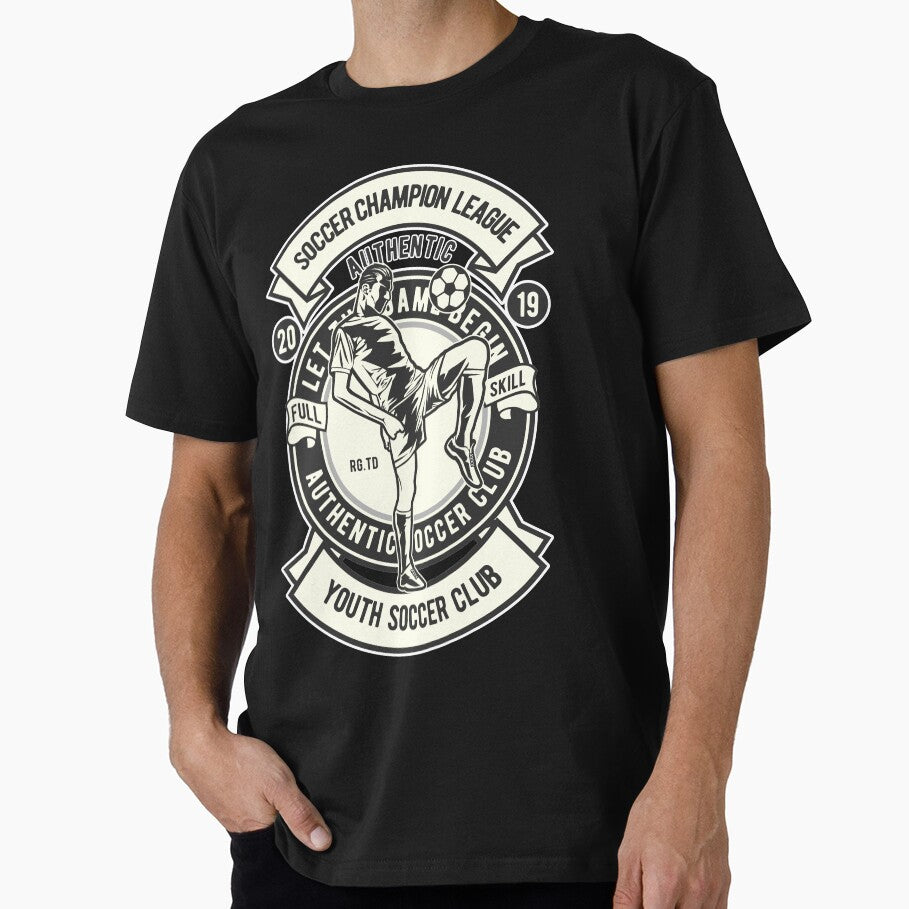 Soccer Champion League, Vintage Soccer T Shirt Design by Sunnyhova