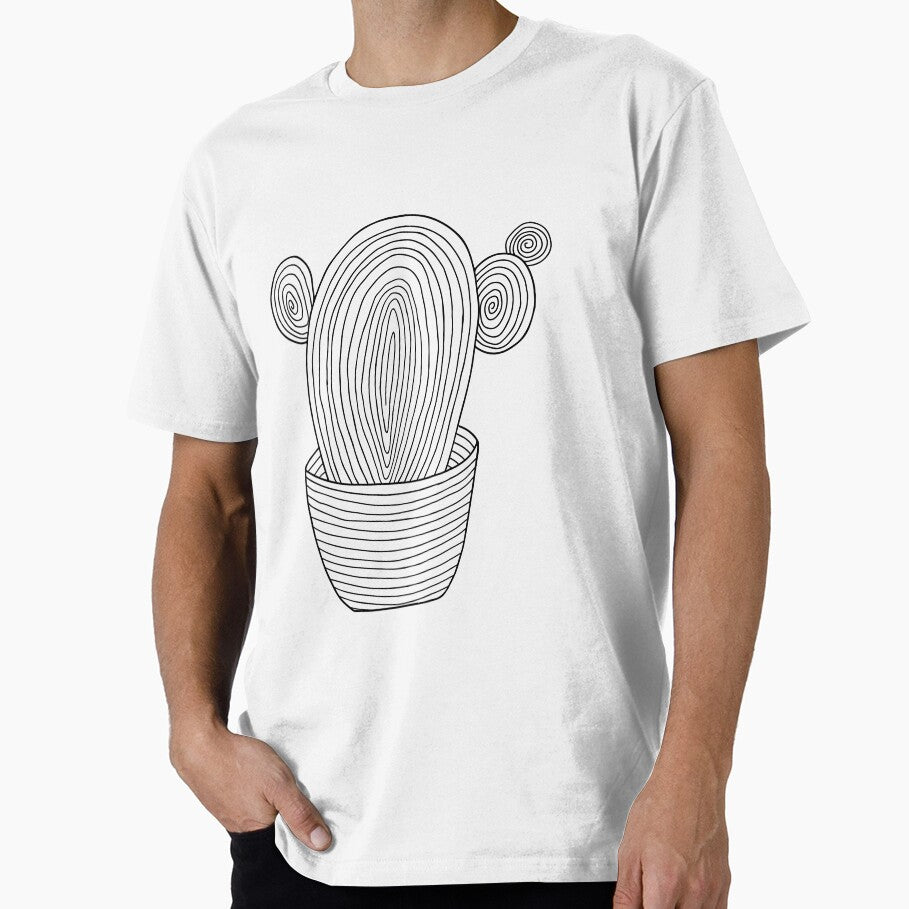 Cactus Line Art  - Simple Minimal Cactus Doodle by Mrs-PenLine