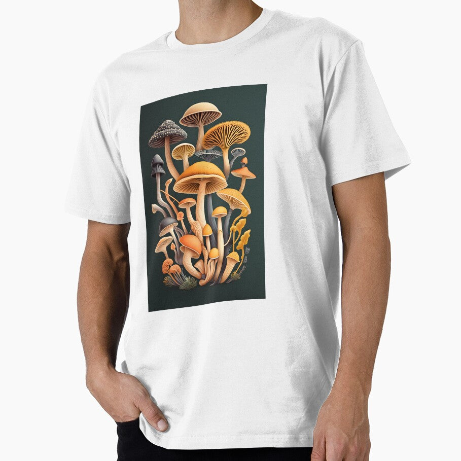 Botanical Mushroom, Boho Exotica, Bohemian Art by MonkStudio