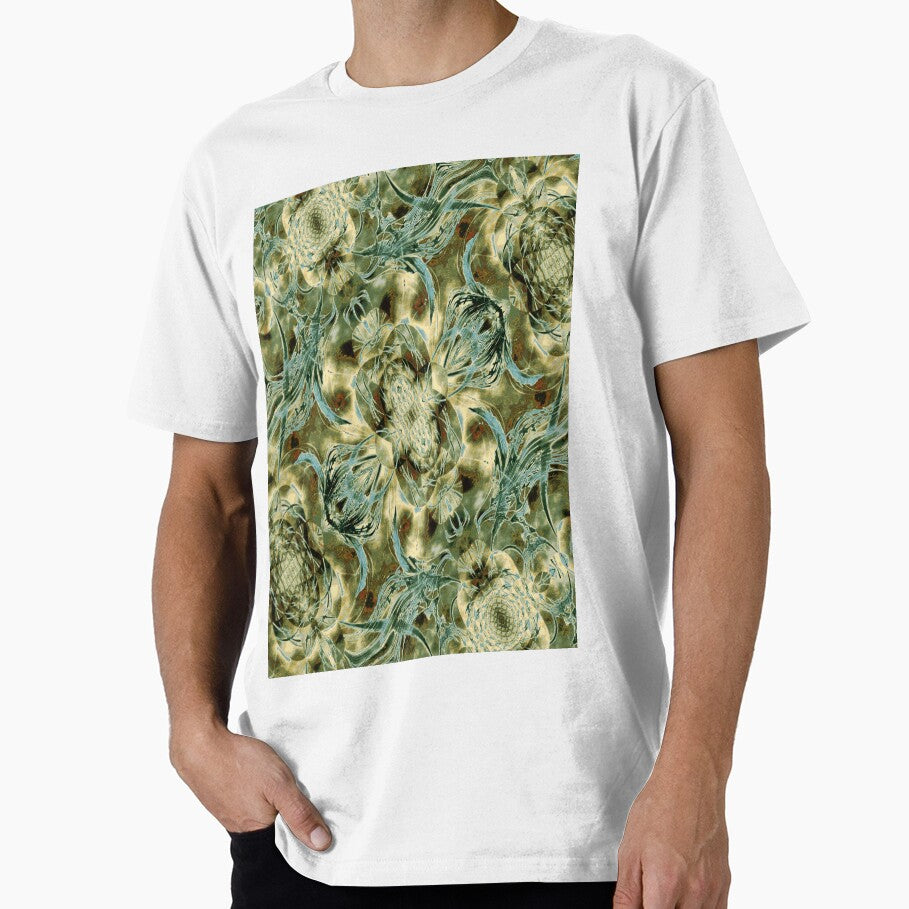 Floral Design In Aqua and Yellow by Lynn  Marie Sharp