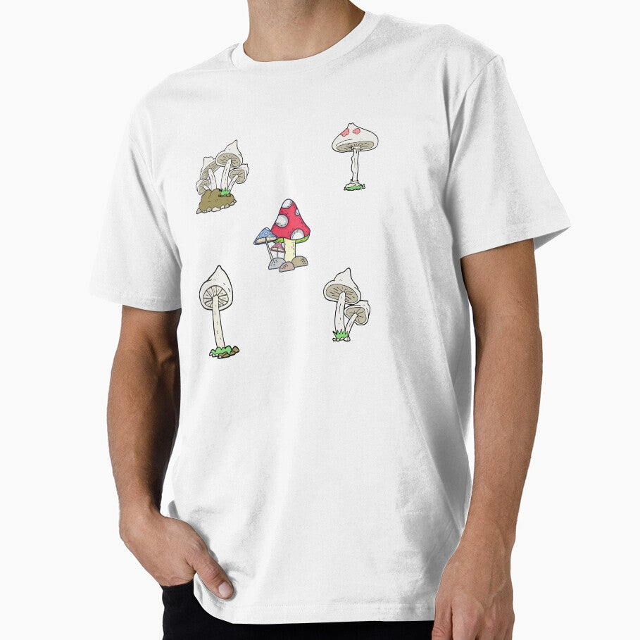 5 set of Cute mushroom art ( Buy medium or large) sticker by vashumaso