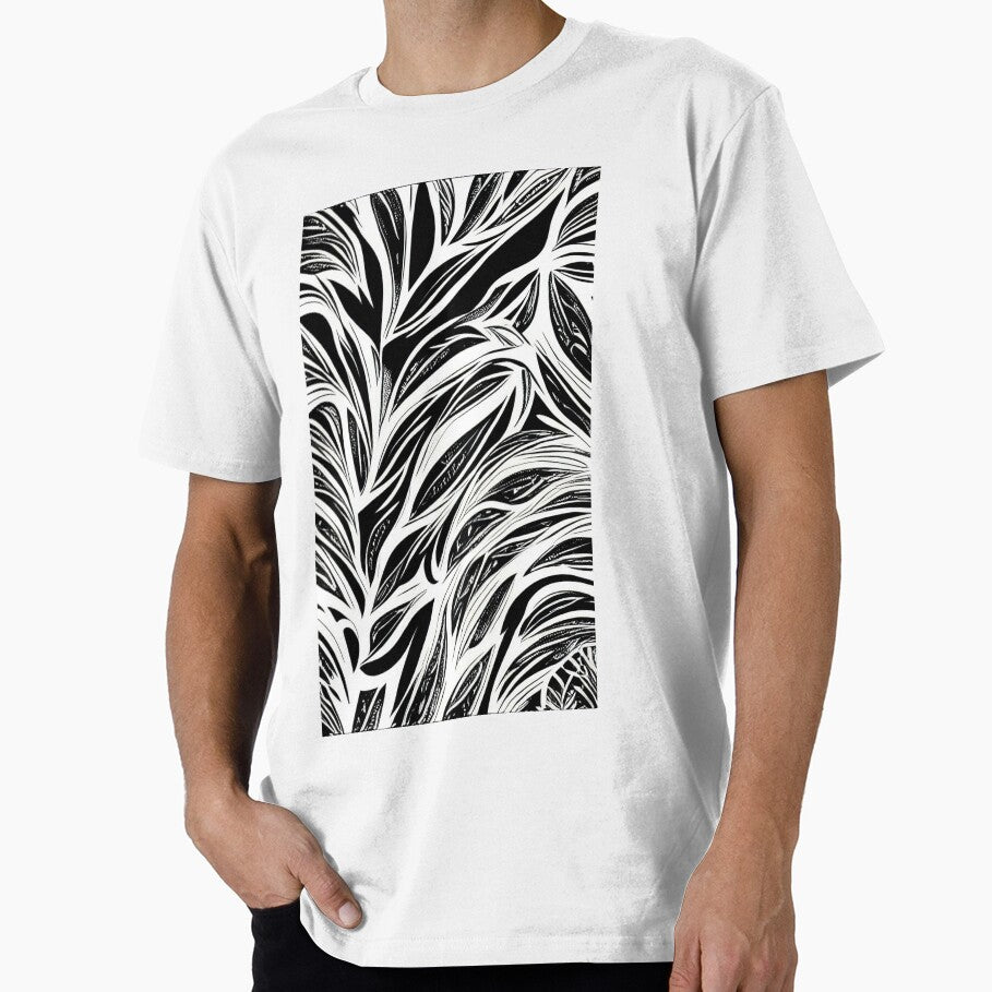 BLACK AND WHITE LEAF PATTERN by optimusprime39