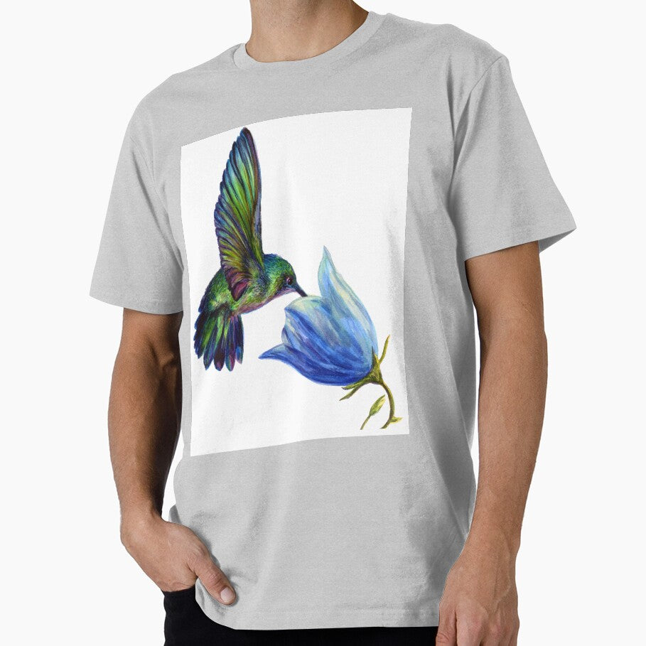 Tiny Iridescent Hummingbird Watercolor by RB-float