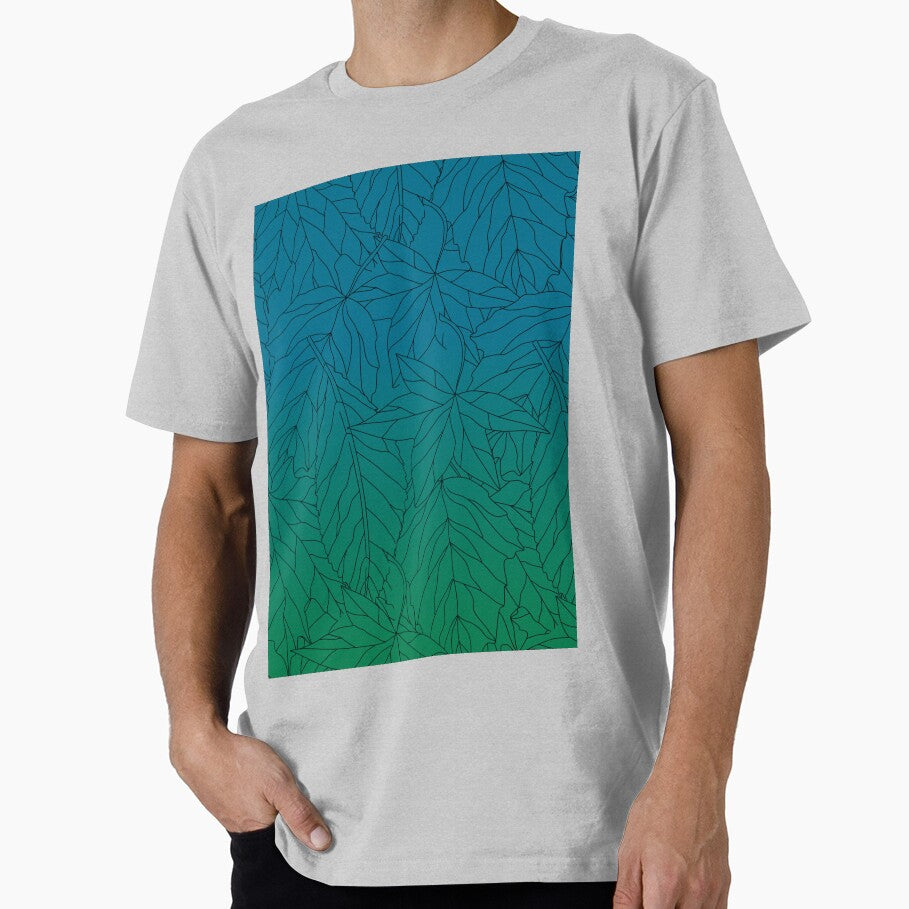 Leaf collage Aqua fade by onjcdesign
