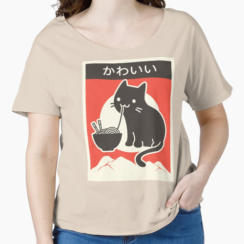 "Kawaii" Vintage Style Japenese Ramen Cat Essential by Barryshopye